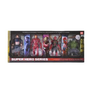 Alternative view of Kids Super Hero Series 4-Piece Action Figure Toy Set with Iron Spider-Man, Iron Man, Hulk, and Captain America