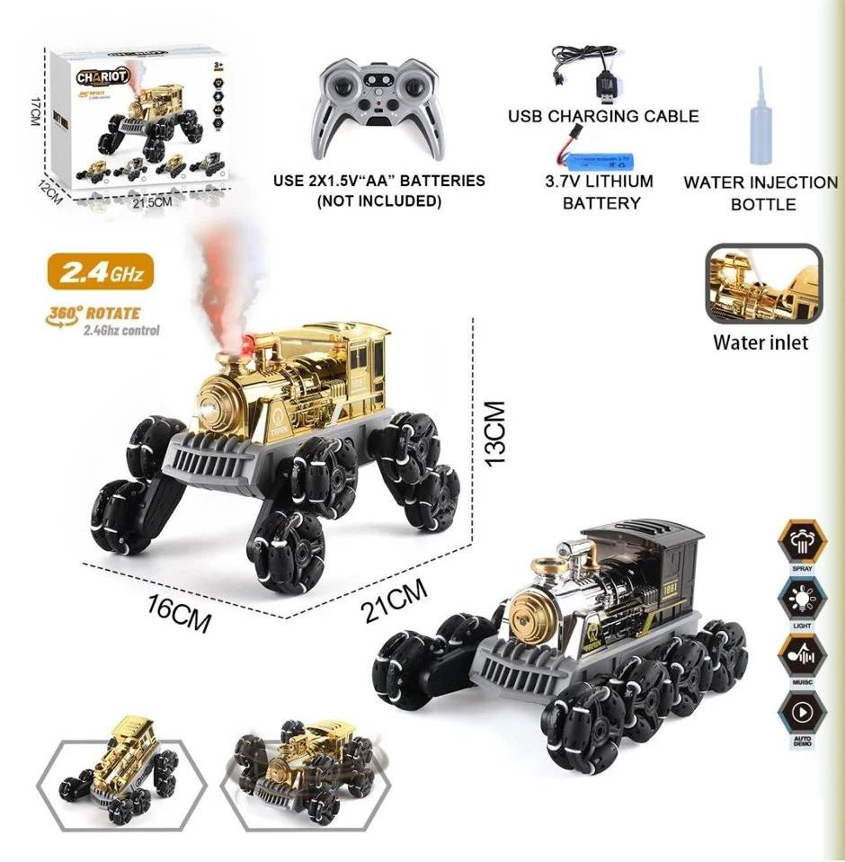RC Chariot 8 Wheels Stunt Train With Smoke - Image 5