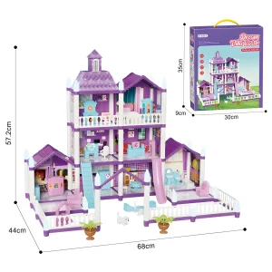 Alternative view of DIY Castle Villa Dollhouse for Girls - Build & Play Pretend Play Set